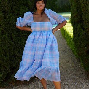 Selkie Cindy Plaid French Puff 4X NWOT (OLD SIZE CHART)